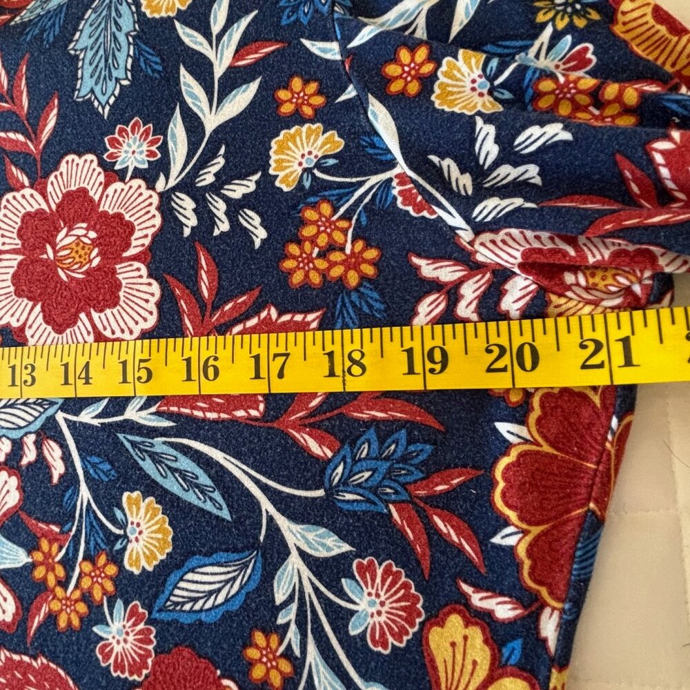Ruby Rd. Fall Floral Shirt 3/4 Sleeve - Picture 5 of 12